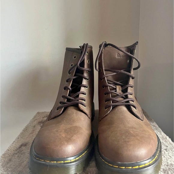 Dr. Martens Brown Leather Men's Boots - Picture 2 of 3